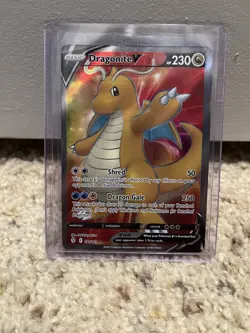 Pokemon TCG Dragonite v Evolving Skies Holo Ultra Rare Full Art Card 191/203 - Image 1