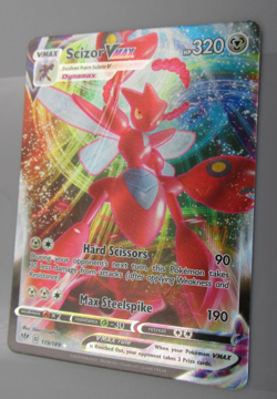 2020 POKEMON SWORD & SHIELD DARKNESS ABLAZE #119/189 SCIZOR VMAX FULL ART CARD - Image 1