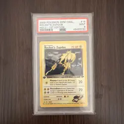2000 Pokemon Gym Challenge Rocket's Zapdos Holo 15/132 PSA 9 Mint - Image 2
