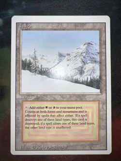 Taiga Dual Land MTG - Magic The Gathering -Revised Edition- Moderately Played MP - Image 1
