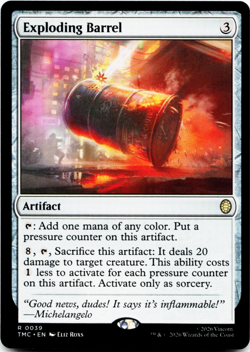 Exploding Barrel [Commander: Teenage Mutant Ninja Turtles] MTG TMC 0039 NM - Image 1