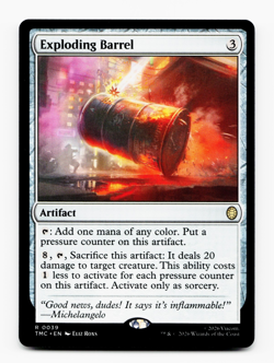 Exploding Barrel [Commander: Teenage Mutant Ninja Turtles] MTG TMC 0039 NM - Image 3