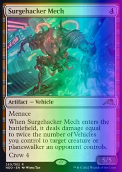Magic the Gathering MTG Surgehacker Mech (260) Kamigawa Neon Dynasty LP FOIL - Image 1