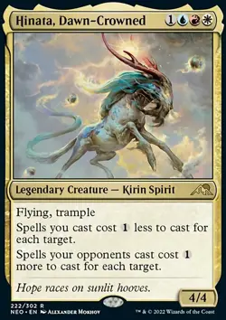 Magic the Gathering MTG Hinata, Dawn-Crowned (222) Kamigawa Neon Dynasty NM - Image 1