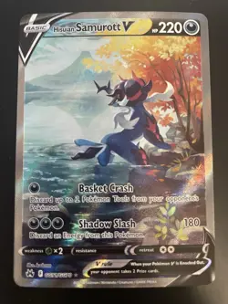 Hisuian Samurott V GG51/GG70 Crown Zenith: Galarian Gallery NM Pokemon Card TCG - Image 1