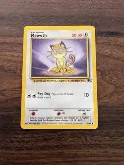 Meowth 56/64 Jungle-Unlimited Edition Regular-Pokemon TCG-Vintage-NM - Image 1