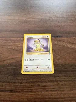 Meowth 56/64 Jungle-Unlimited Edition Regular-Pokemon TCG-Vintage-NM - Image 2