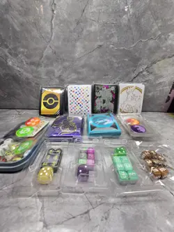 Pokemon TCG Accessories Lot Of Dice, Damage Counters, Sleeves - Image 1