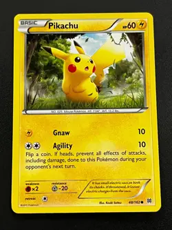Pikachu 48/162- BREAKthrough- Regular Common Pokemon TCG Card LP - Image 1