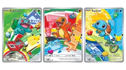 Pokemon TCG First Partner Illustration Collection Series 1 GEN 1 Starters Set - Image 1