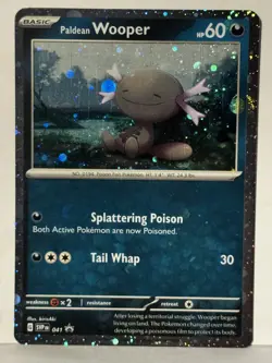 Paldean Wooper Cosmo Holo 041 SV: Black Star Promo Cards NM Pokemon Fast Ship - Image 1