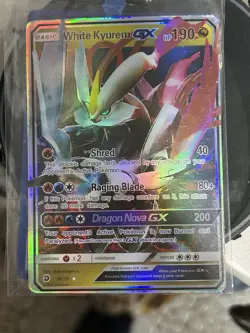 CUSTOM pokemon Card White Kyurem GX Holo Fanart Card 48/70 - Image 1