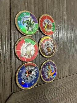 Hasbro Pokemon Battling Coin Game Coins Lot Of 6 1999 Charmander - Image 1