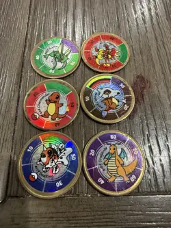 Hasbro Pokemon Battling Coin Game Coins Lot Of 6 1999 Charmander - Image 2