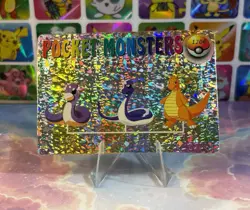 Pokemon Holo Dragonite Evolution Vintage Pocket Monsters Prism Sticker 1998 - Image 1