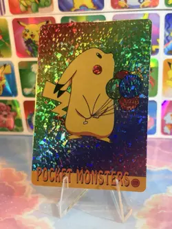Pokemon Pikachu Vintage Pocket Monsters Vending HOLO Prism Sticker 1998 bandai - Image 4