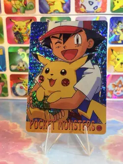 Pokemon Pikachu Vintage Pocket Monsters Vending HOLO Prism Sticker 1998 Nintendo - Image 1