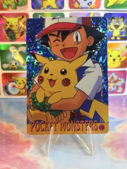 Pokemon Pikachu Vintage Pocket Monsters Vending HOLO Prism Sticker 1998 Nintendo - Image 2