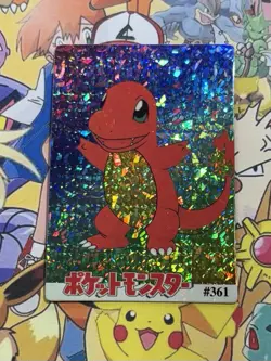 Pokemon Charizard Vintage Pocket Monsters Vending HOLO Prism Sticker 98 Nintendo - Image 2