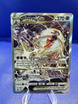 Pokemon Deoxys VSTAR GG46/GG70 Ultra Rare Full Art Holo Crown Zenith Gallery - Image 1