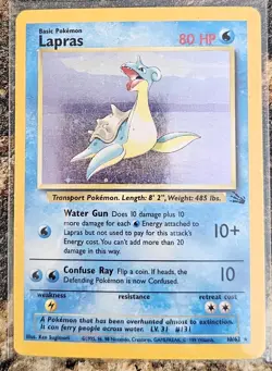 Pokemon 1999 Fossil Lapras Holo 10 HP - Image 1