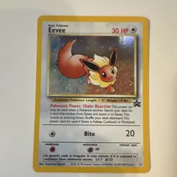 Pokemon TCG Eevee 11/53 Wotc Promo Holo 30HP Basic Wizards English - Image 1