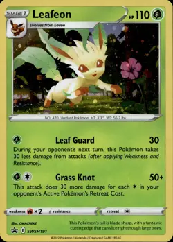 LEAFEON SWSH191 HOLO PROMO SWORD & SHIELD PROMO POKEMON HOLO LP - Image 1