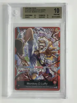 One Piece En Monkey.D.Luffy ST21-001 ST21 Gear 5 ENGLISH Beckett 10 - Image 1