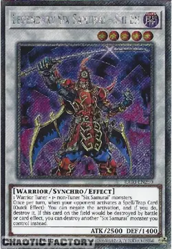 YUGIOH RA03-EN250 Legendary Six Samurai - Shi En Platinum Secret Rare 1st Editio - Image 1