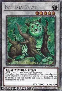 YUGIOH RA03-EN238 Naturia Beast Platinum Secret Rare 1st Edition NM - Image 1