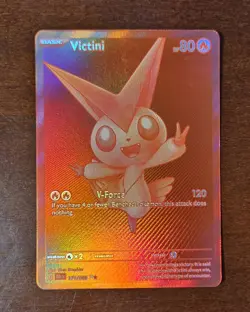 Pokemon TCG Victini Red Full Art Holo 171/086 Black Bolt NM/MT English - Image 1