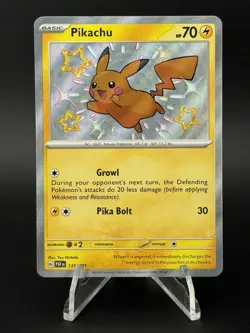 Pikachu 131/091 Holo Shiny Rare SV Paldean Fates 2024 Pokemon PAF - Image 1