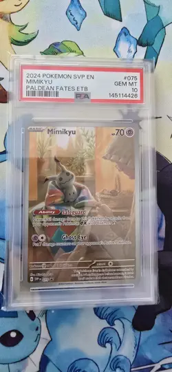 Mimikyu 75 Pokemon Paldean Fates PSA 10 - Image 1