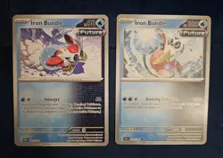 2X IRON BUNDLE FUTURE CARDS POKEMON TCG SCARLET VIOLET LOT - Image 1