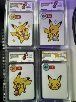 Pokemon Center Taruka Pikachu Japanese, 1ST/2ND/3RD/4TH Place Orange Back Ace 10 - Image 1