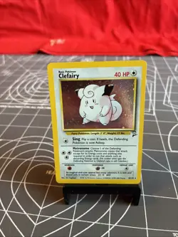 Vintage 2000 Pokemon Base Set 2 Clefairy 6/130 Holo Card - Image 1