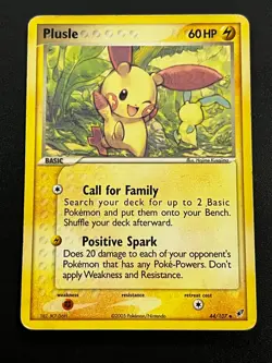 Plusle 44/107 - EX Deoxys Regular Pokemon TCG Card LP/MP - Image 1
