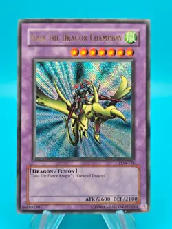 Yu-Gi-Oh! Gaia the Dragon Champion LOB-125 OG Unlimited Secret - Image 1