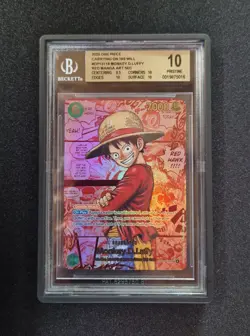 🏴‍☠ BGS 10 PRISTINE-One Piece Monkey.D.Luffy OP 13-118 SEC Red Manga Alt Art - Image 2
