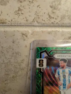 2026 Panini Prizm Monopoly FIFA World Cup Lionel Messi GREEN WAVE Card #1 - Image 3