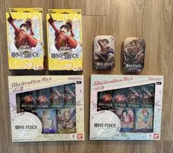 One Piece The Card Game Illustration Box Vol. 1 and Vol. 2 Sealed lot - Image 1