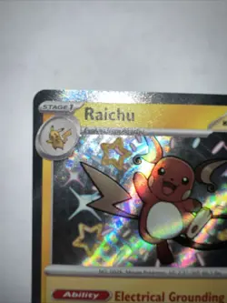 Pokemon TCG Shiny Raichu Holo Card Paldean Fates Baby Shiny Rare 132/091 - Image 2