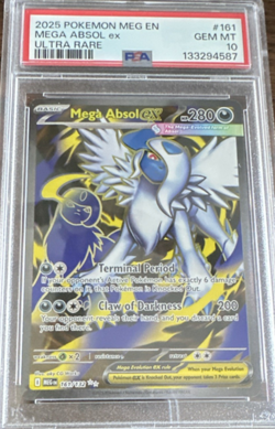 Pokemon Mega Absol EX 161/132 Me01 Ultra Rare Holo PSA 10 Graded Card - Image 1