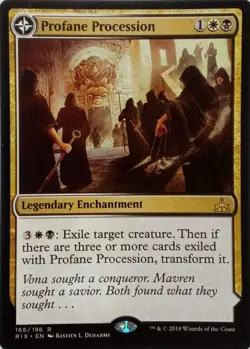 166/196 PROFANE PROCESSION TOMB OF THE DUSK ROSE RARE RIVALS OF IXALAN MTG CARD - Image 1