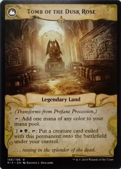 166/196 PROFANE PROCESSION TOMB OF THE DUSK ROSE RARE RIVALS OF IXALAN MTG CARD - Image 2