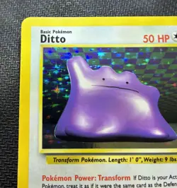 Ditto 3/62 Fossil Unlimited Holo LP – Vintage WOTC Pokemon Card - Image 3