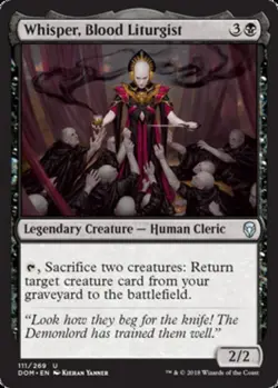 1x Whisper, Blood Liturgist - Foil MTG Dominaria NM Magic Foil - Image 1