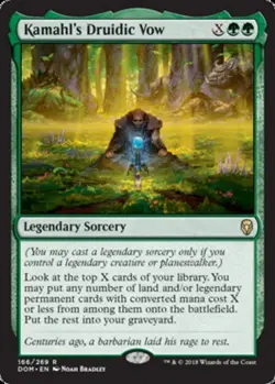 1x Kamahl's Druidic Vow MTG Dominaria NM Magic Regular - Image 1