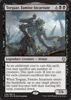 1x Torgaar, Famine Incarnate MTG Dominaria NM Magic Regular - Image 1