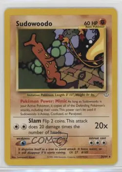 Sudowoodo Pokemon Neo Revelation #26 2001 - Image 1